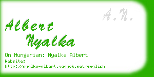 albert nyalka business card